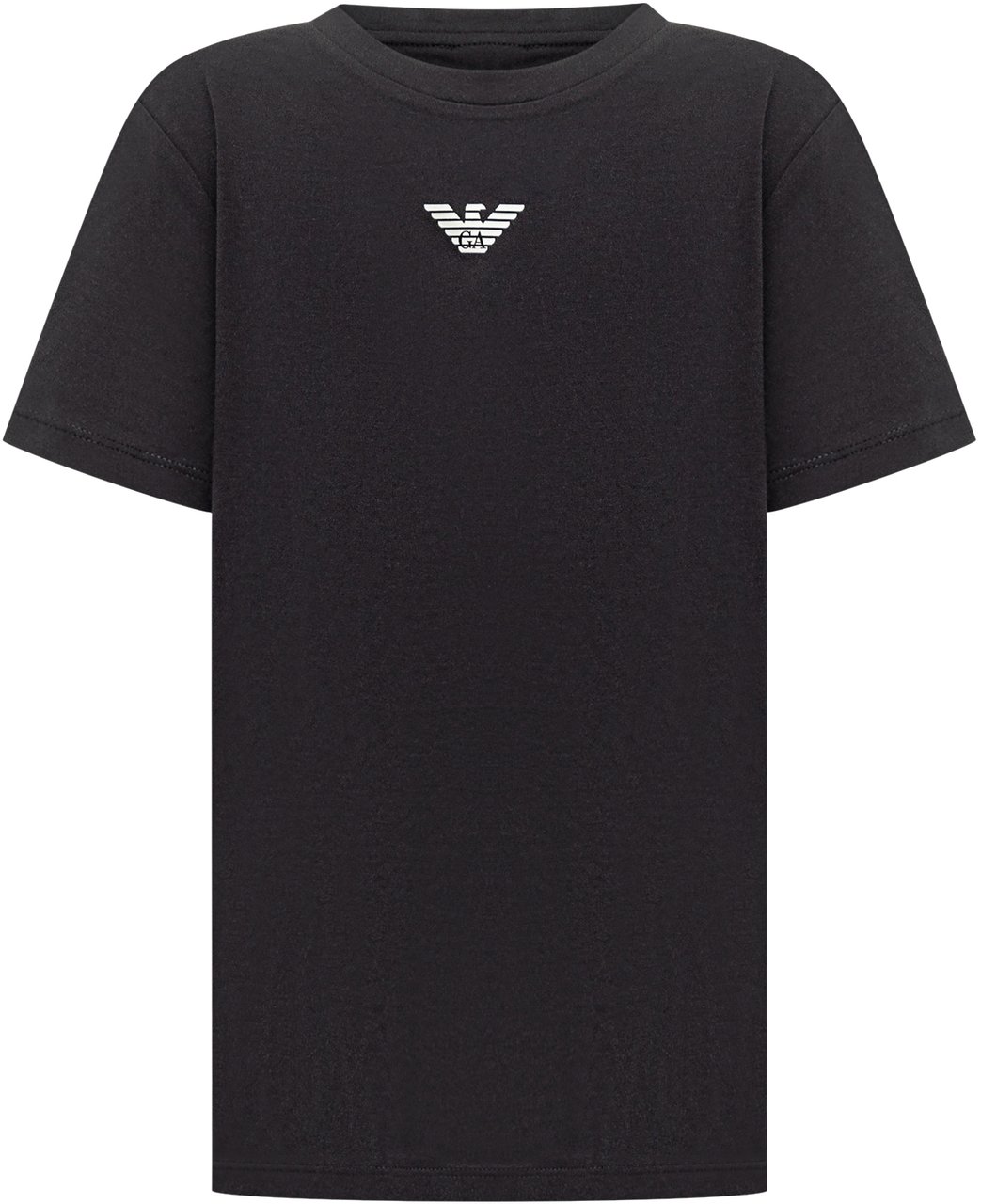 Emporio Armani T-shirt Nera con Logo Emporio Armani Blauw