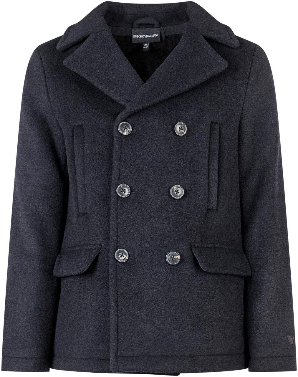 Emporio Armani Emporio Armani Peacoat Doppiopetto in Lana Blu Navy