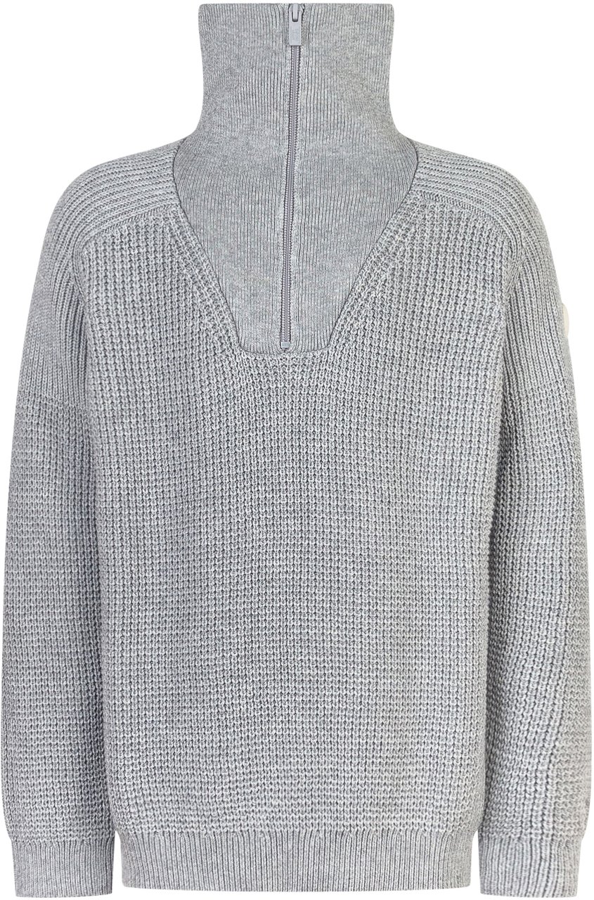 Emporio Armani Emporio Armani Maglione Grigio da Bambino con Mezza Zip Grijs