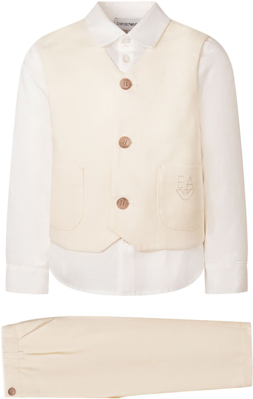 Emporio Armani Set con Gilet e Camicia Wit