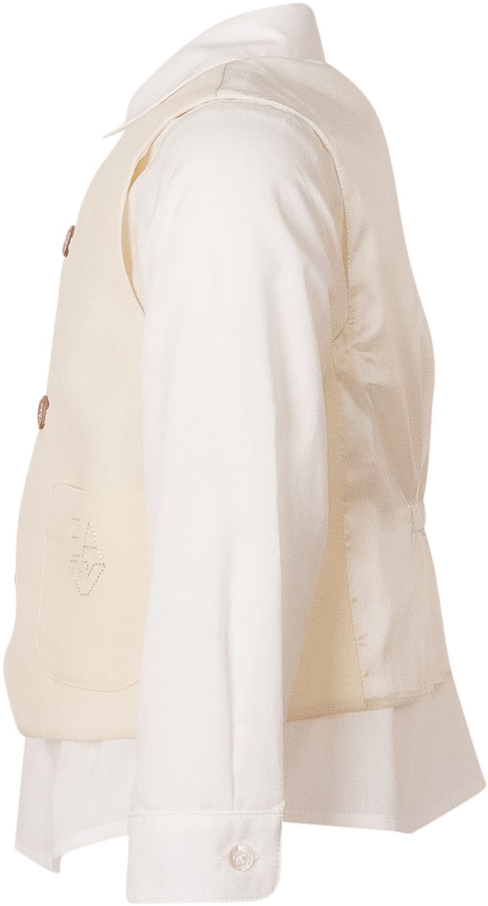 Emporio Armani Set con Gilet e Camicia Wit