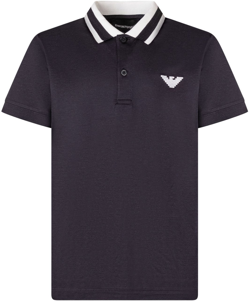 Emporio Armani Polo con Colletto a Contrasto Donkergrijs