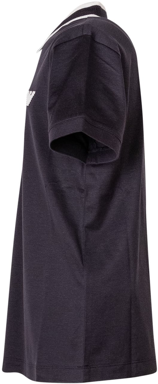 Emporio Armani Polo con Colletto a Contrasto Donkergrijs