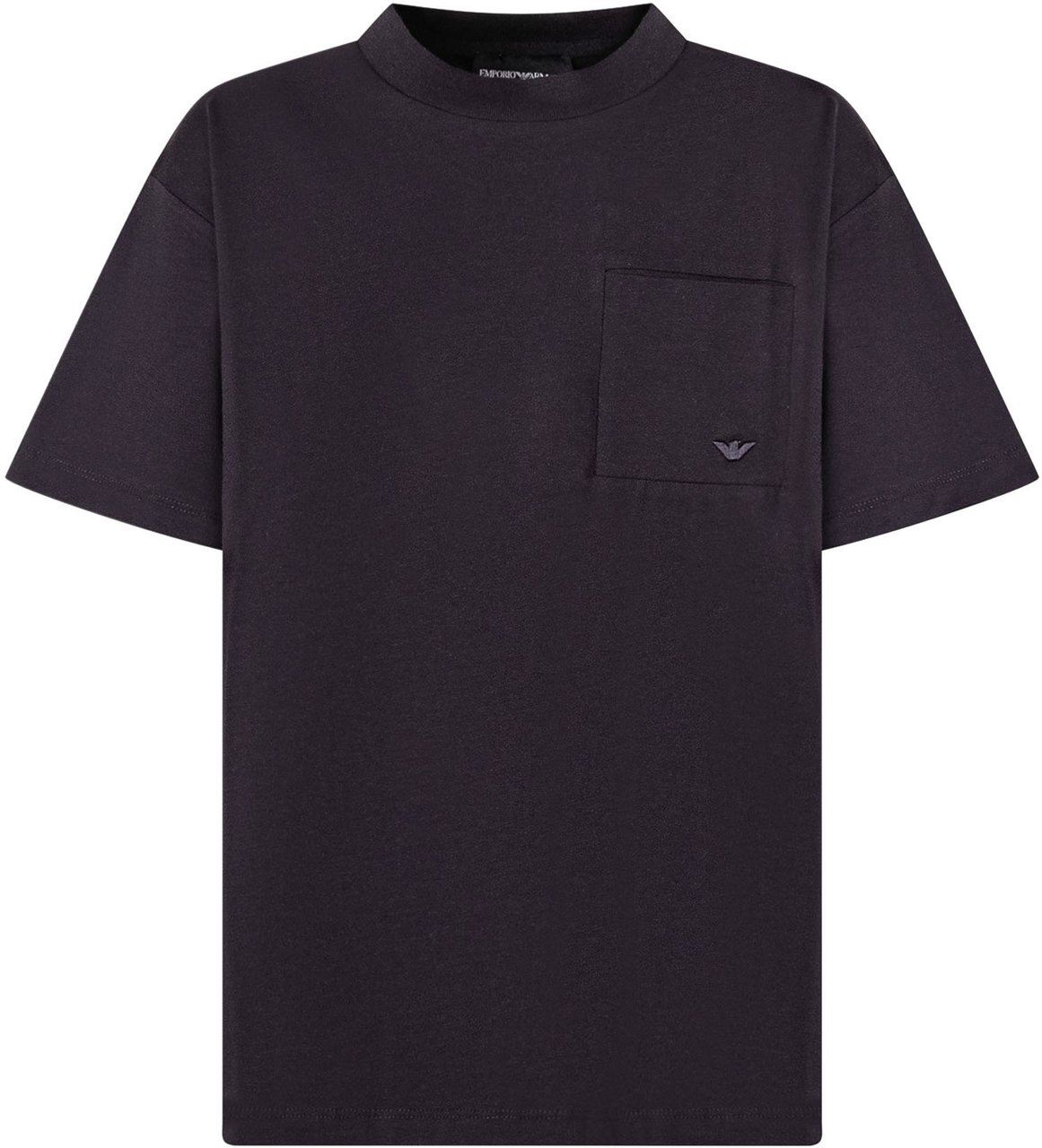 Emporio Armani T-shirt con Tasca Applicata Donkergrijs