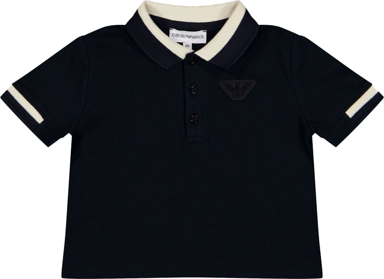 Emporio Armani Armani Baby Jongens Polo In Navy Blauw