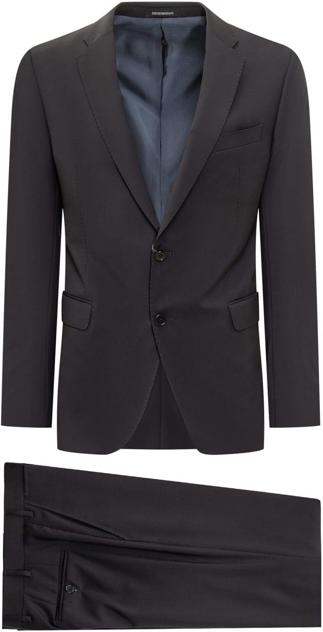 Emporio Armani Blazer Monopetto in Lana Emporio Armani Blauw