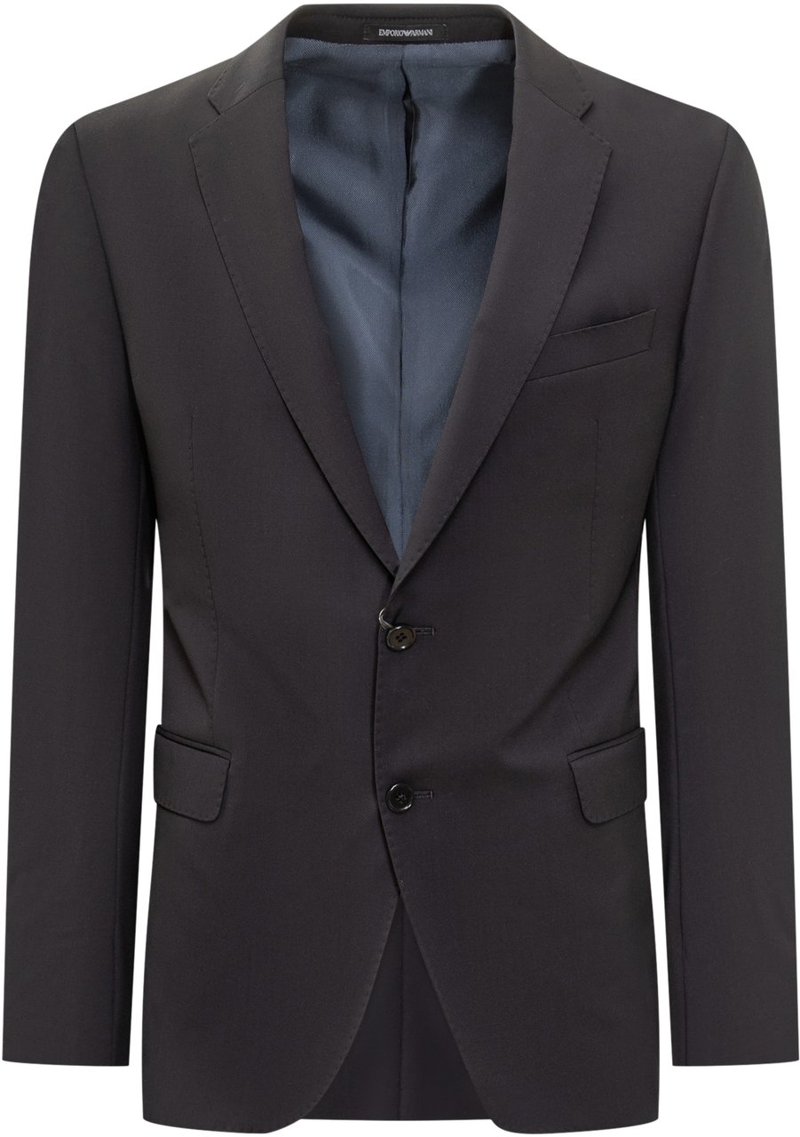 Emporio Armani Blazer Monopetto in Lana Emporio Armani Blauw