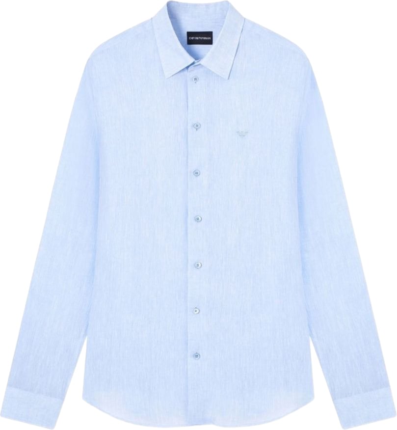 Emporio Armani Shirts Light Blue Lichtblauw