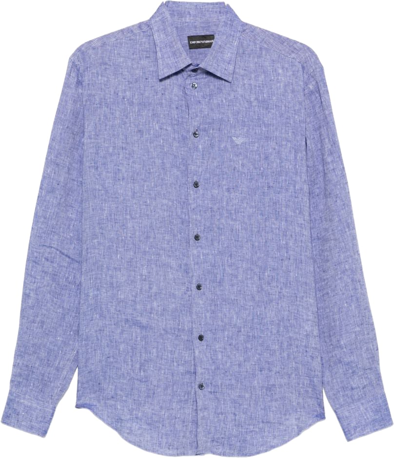 Emporio Armani Shirts Navy Blauw