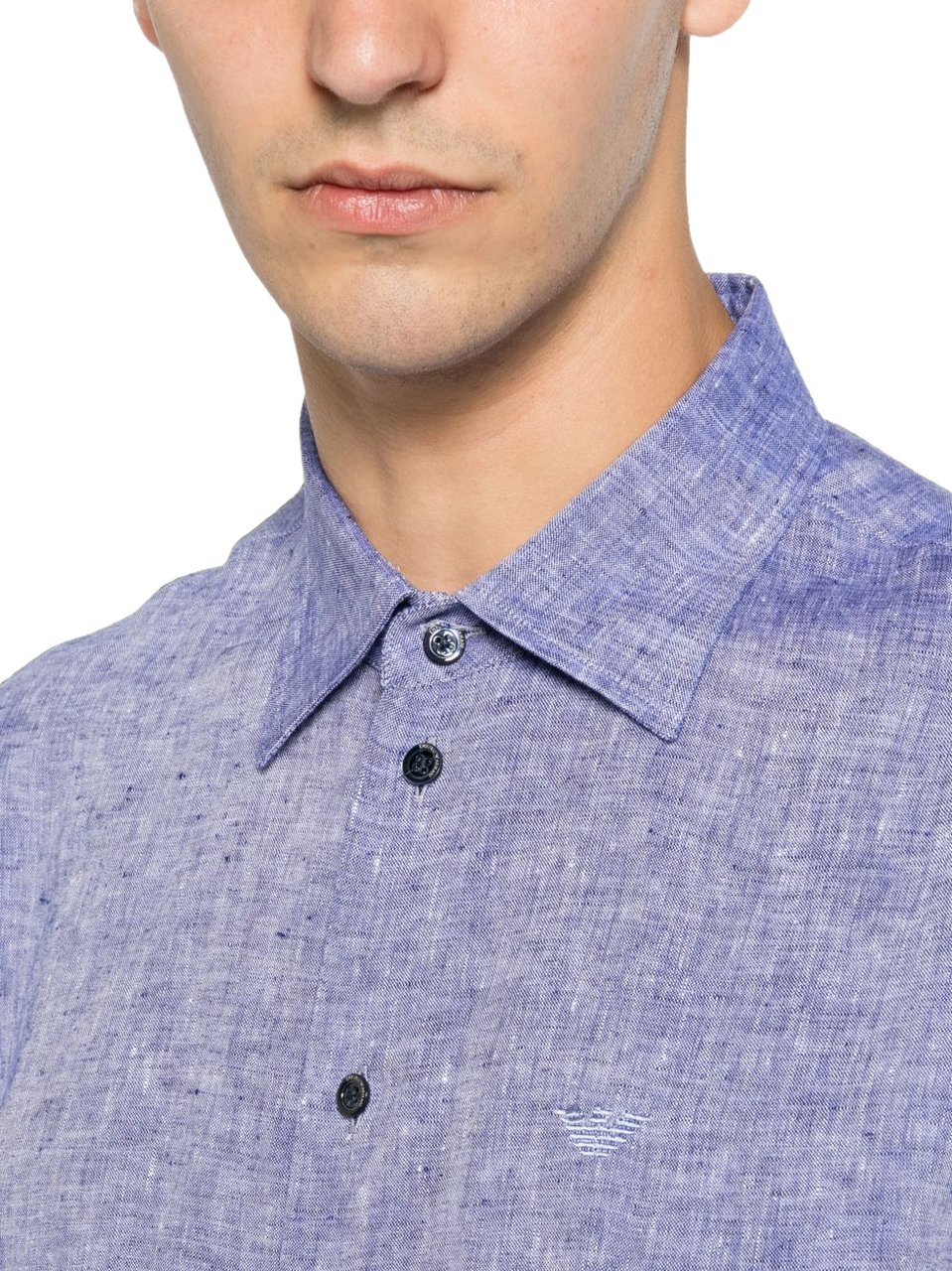 Emporio Armani Shirts Navy Blauw