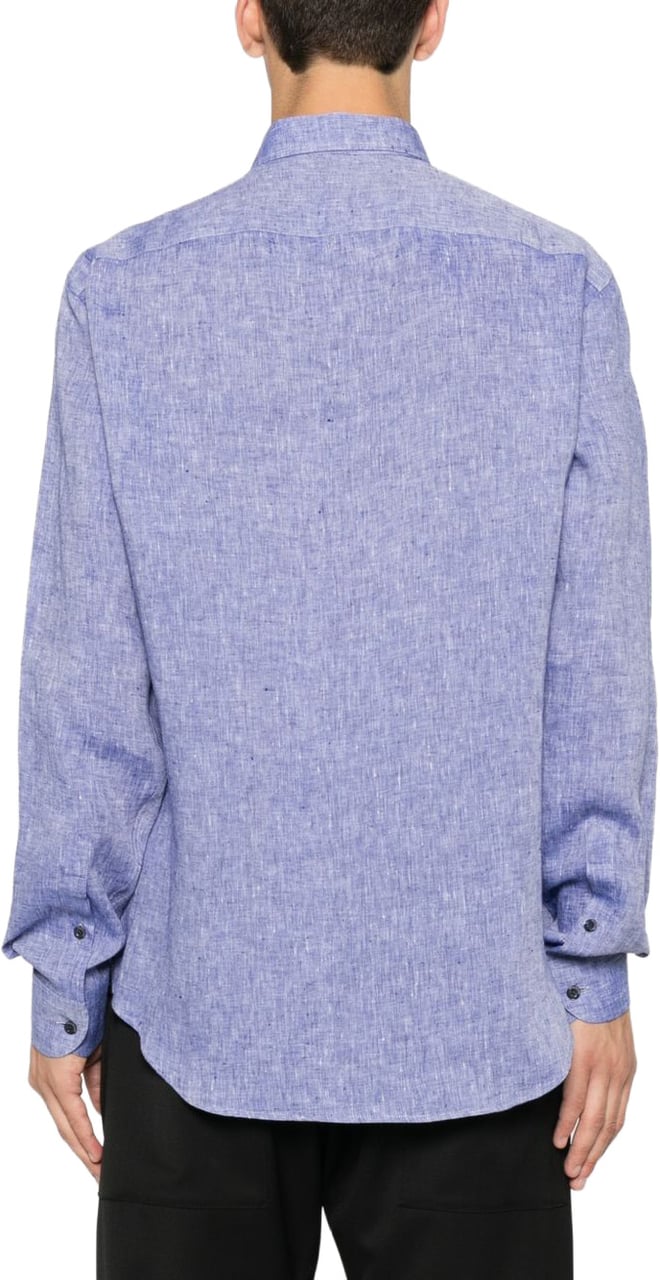 Emporio Armani Shirts Ink Blauw