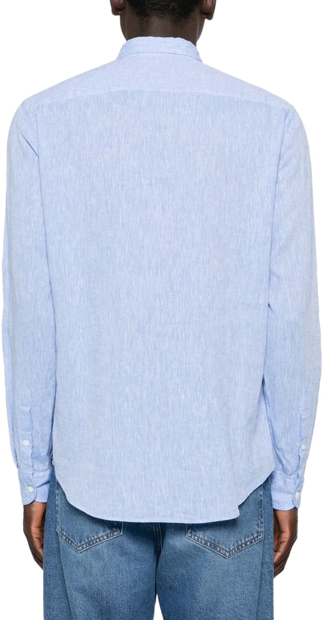 Emporio Armani Shirts Clear Blue Blauw