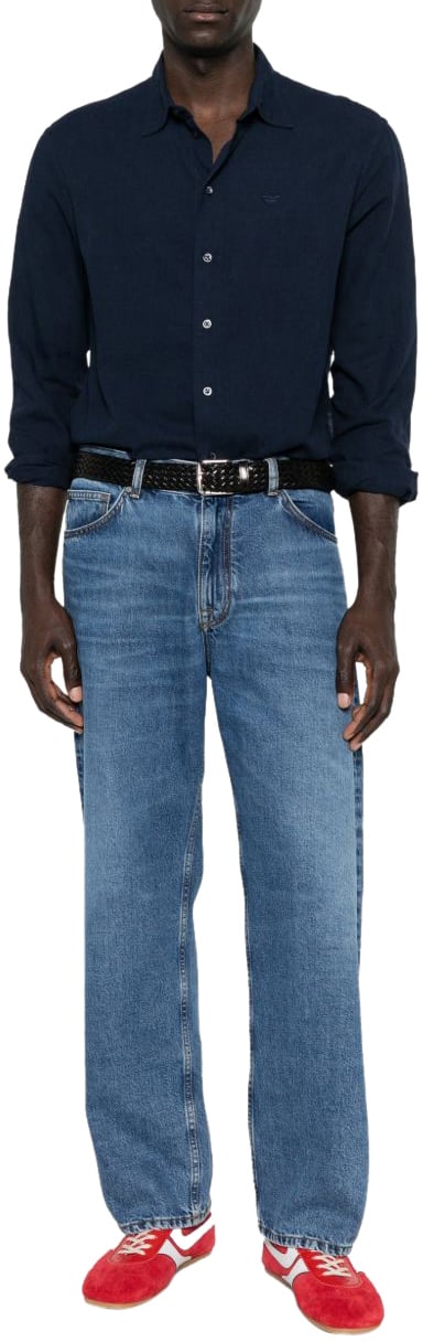 Emporio Armani Shirts Blue Blauw