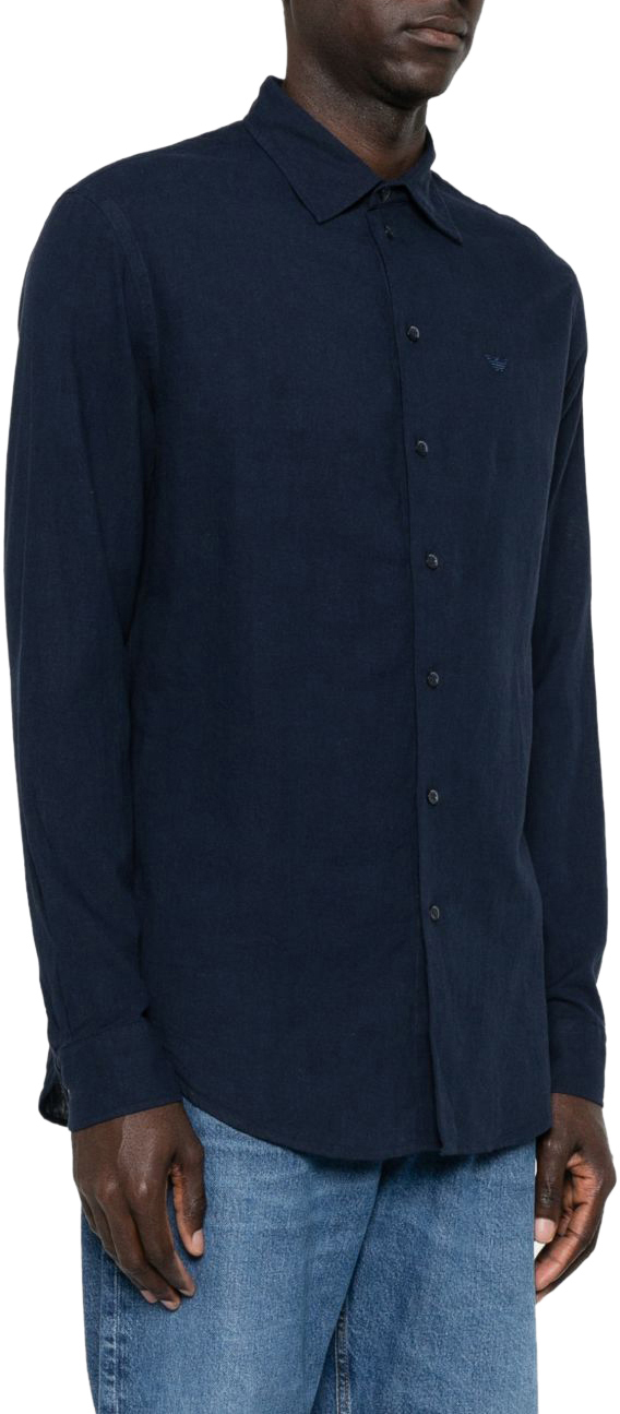 Emporio Armani Shirts Blue Blauw