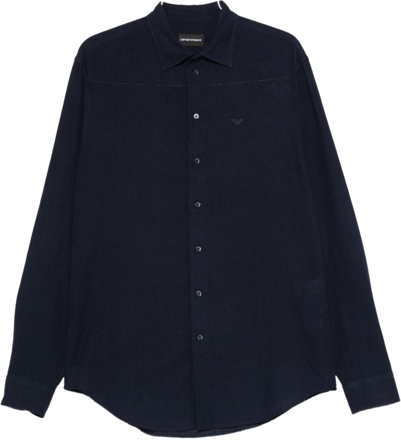 Emporio Armani Shirts Blue Blauw