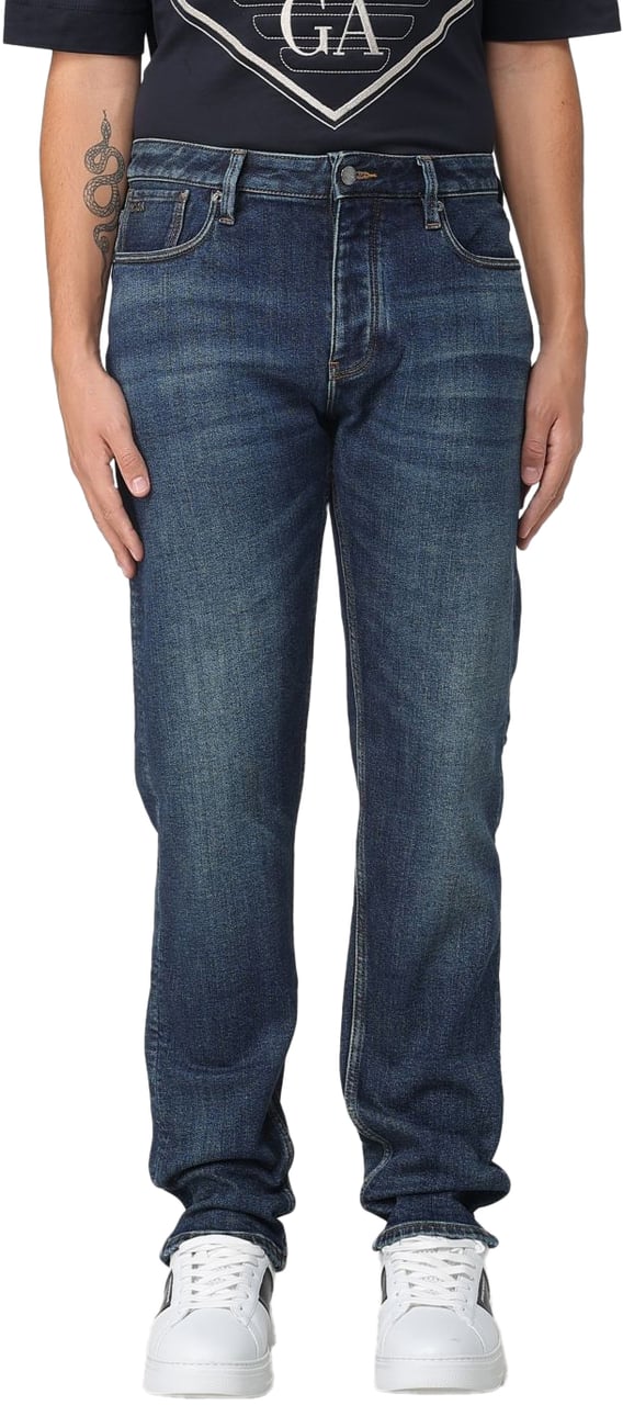 Emporio Armani Jeans Light Blue Denim Blauw