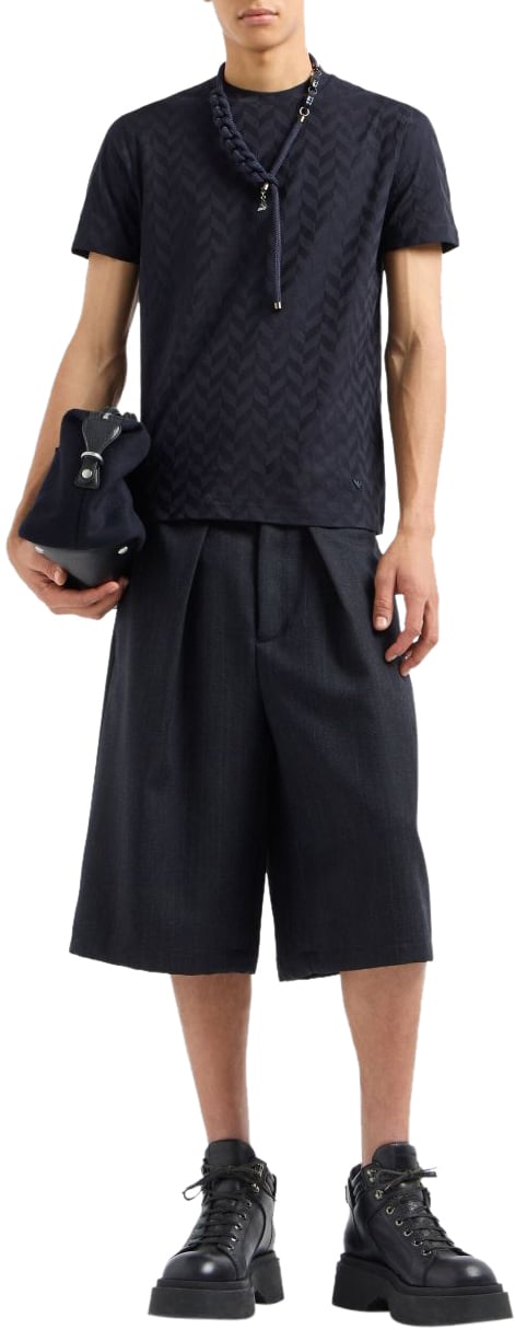 Emporio Armani T-Shirts And Polos Blue Blauw