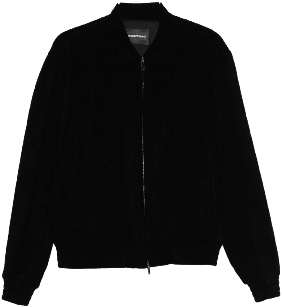 Emporio Armani Coats Black Zwart