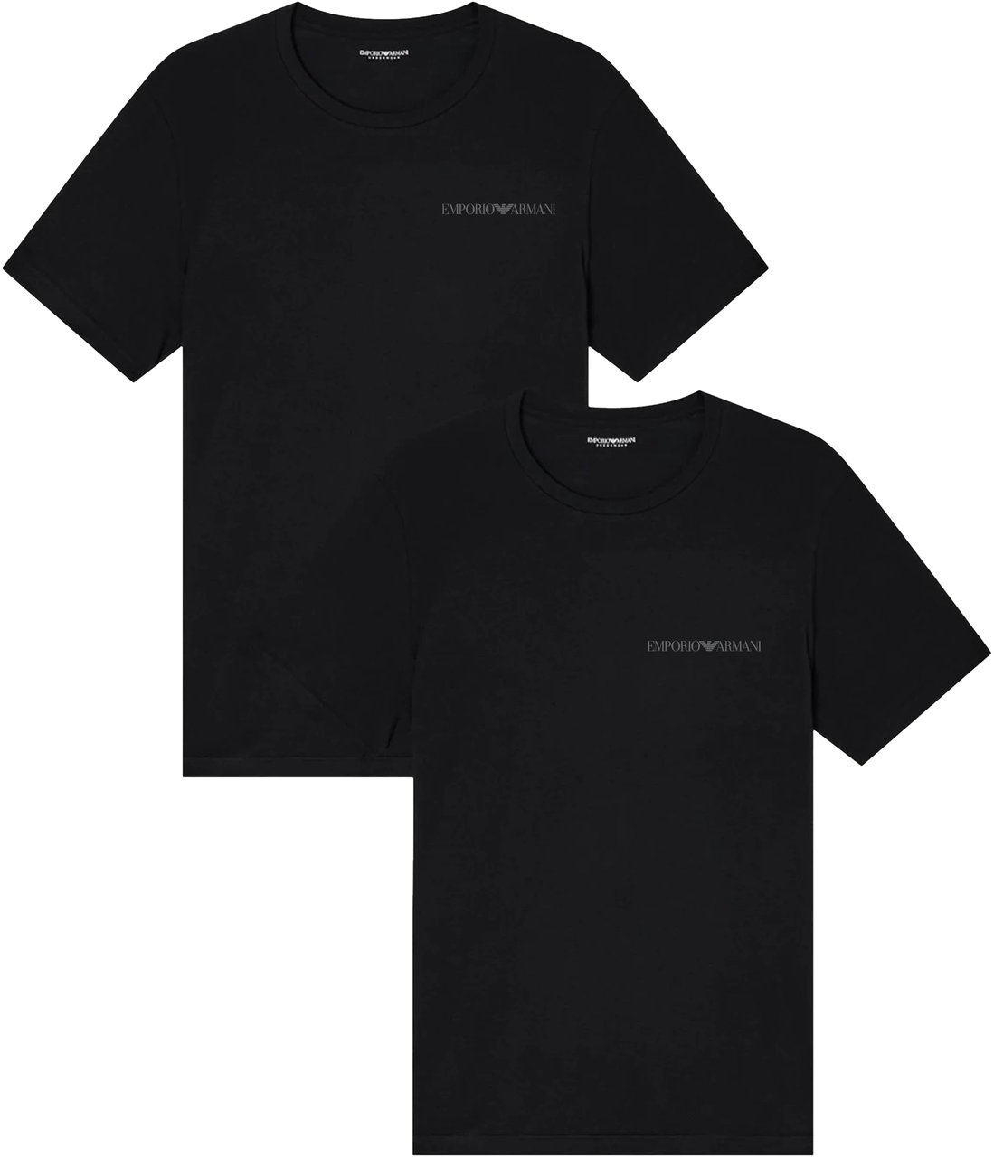 Emporio Armani T-Shirts 2-Pack Zwart