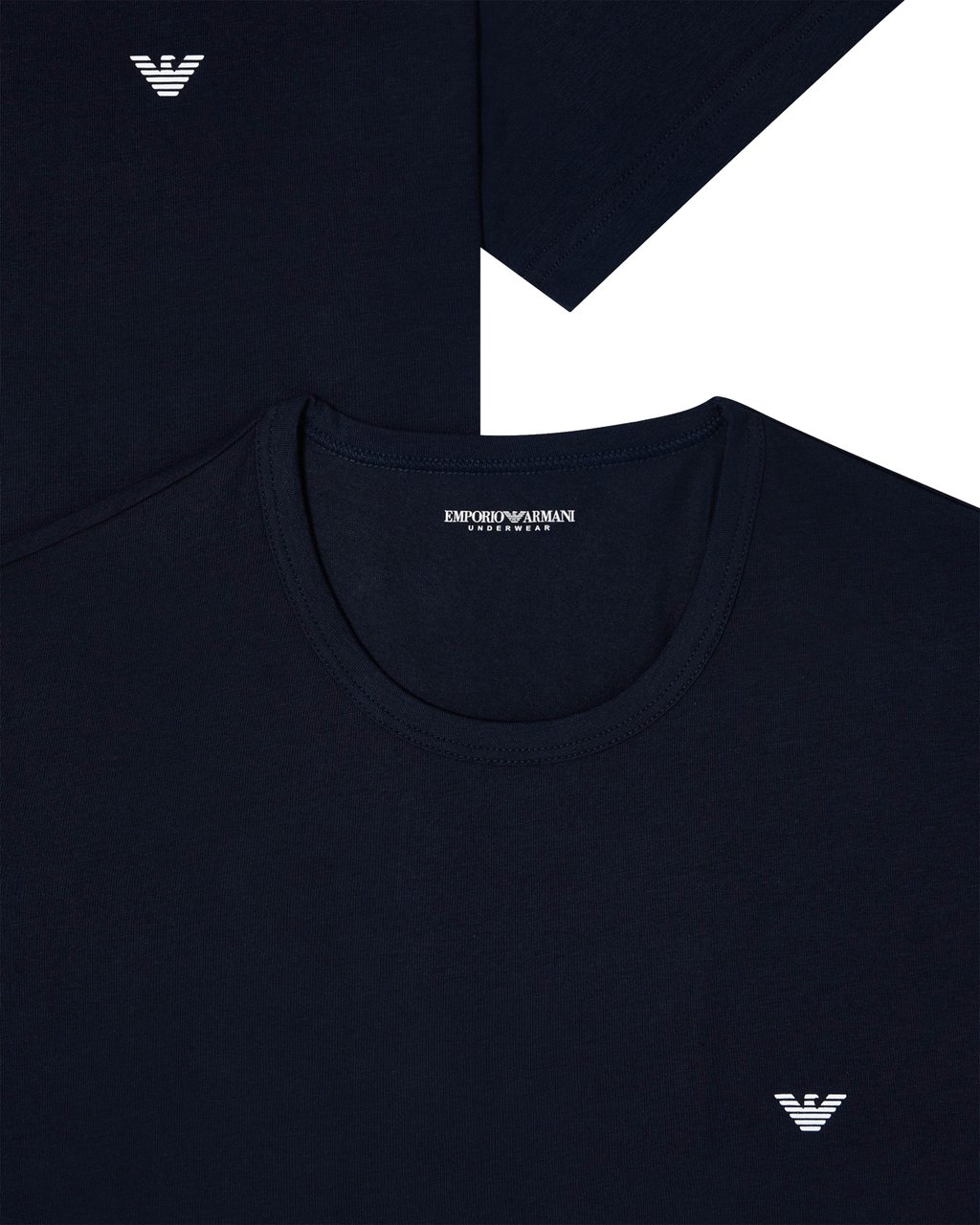 Emporio Armani T-Shirts 2-Pack Blauw