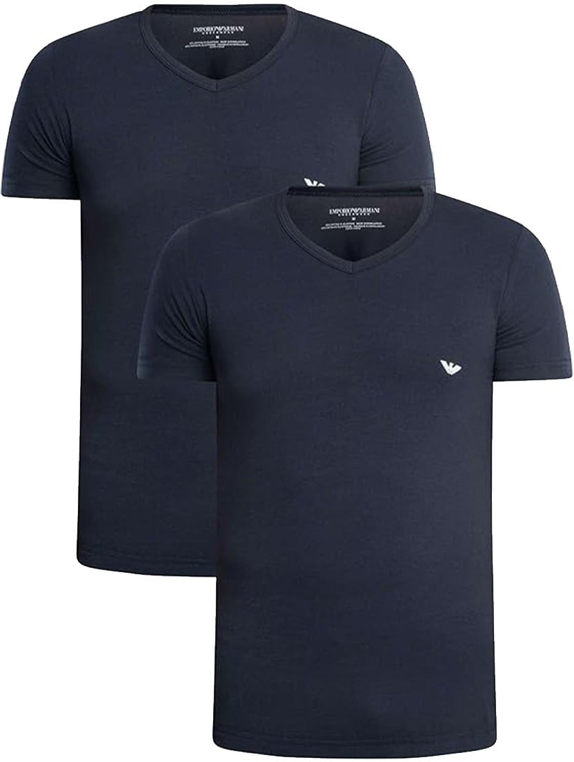 Emporio Armani T-Shirts And Polos Blue Blauw