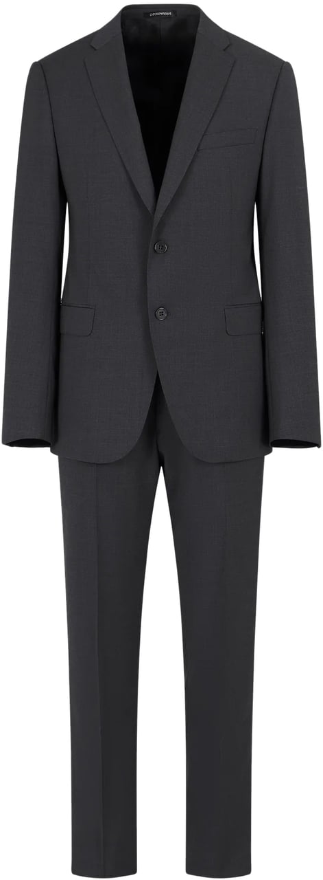 Emporio Armani Dresses Dark Grey Melange Grijs