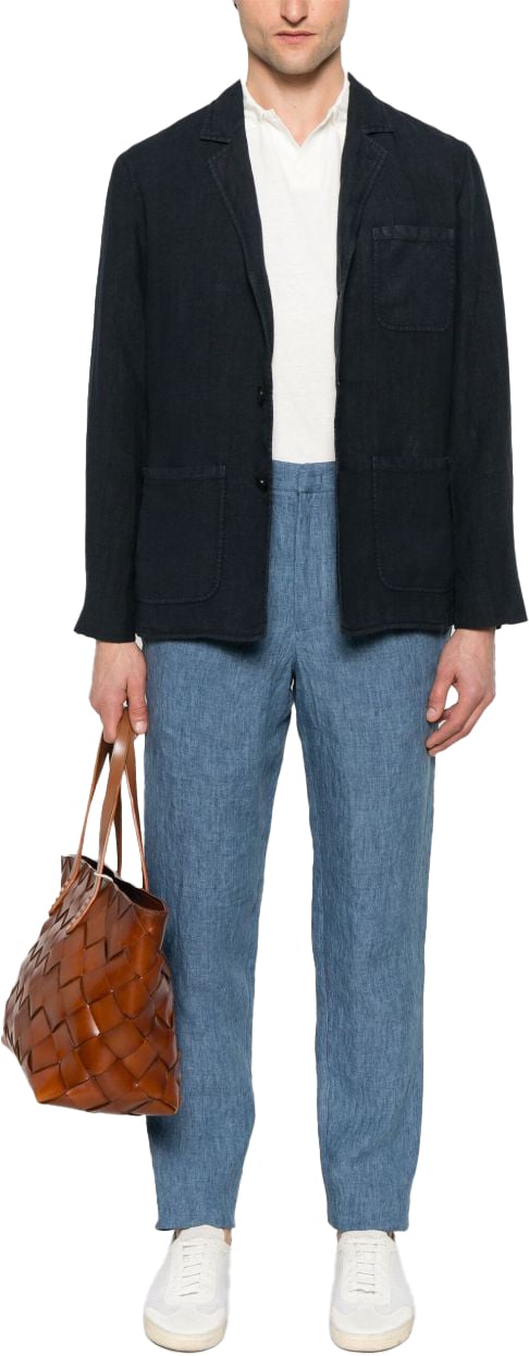 Emporio Armani Trousers Clear Blue Blauw