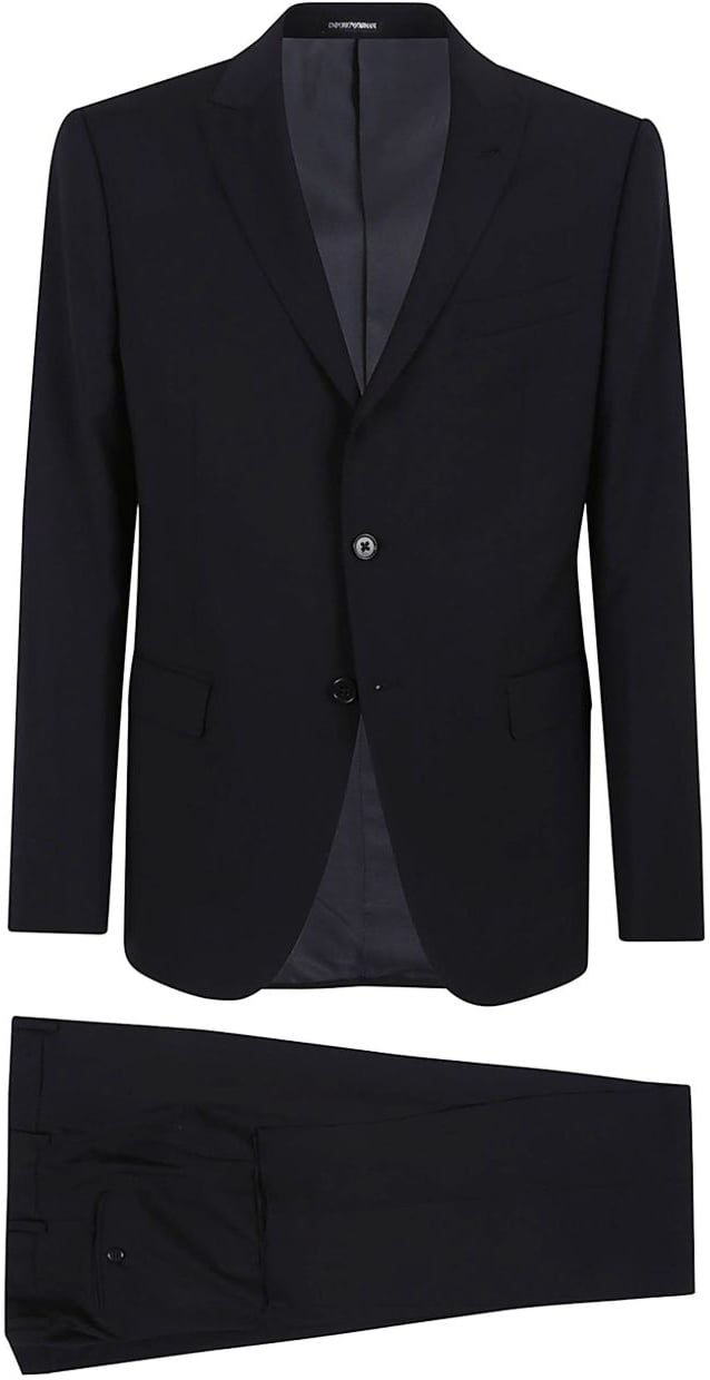 Emporio Armani Suit Blue Blauw