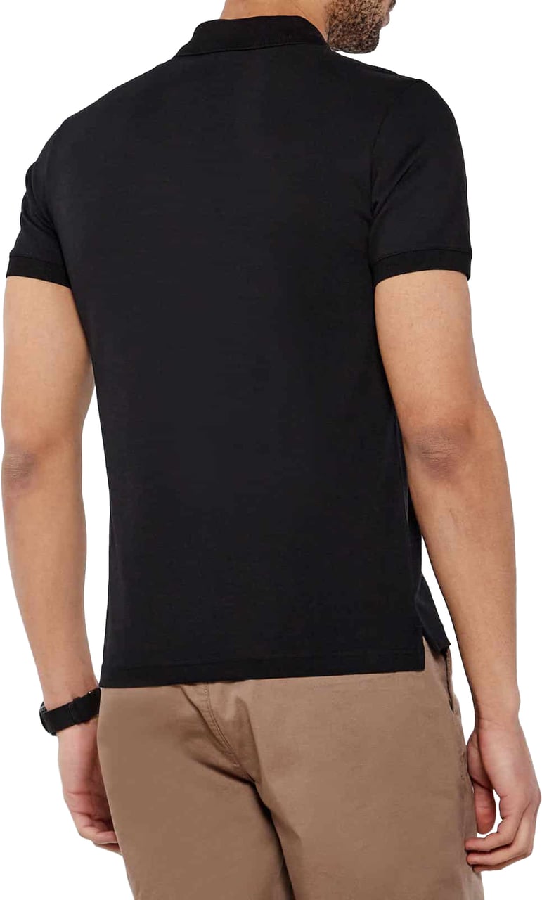 Emporio Armani Beachwear Polo Black Zwart
