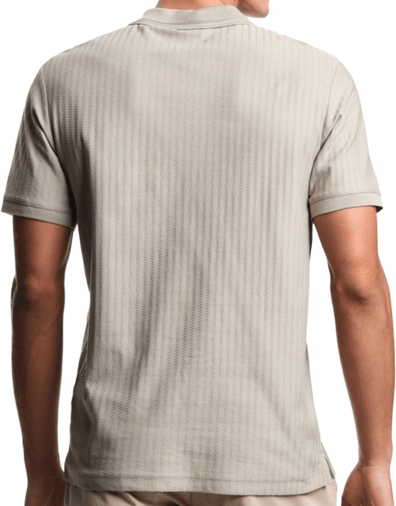 Emporio Armani Satin Label Patch Beach Polo Taupe Taupe