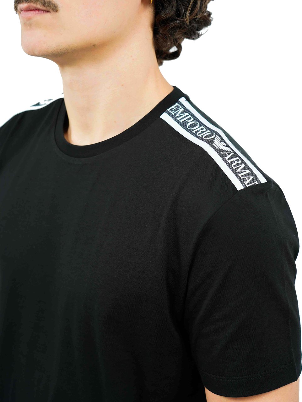 Emporio Armani Man Jersey T-Shirt Beachwear Zwart