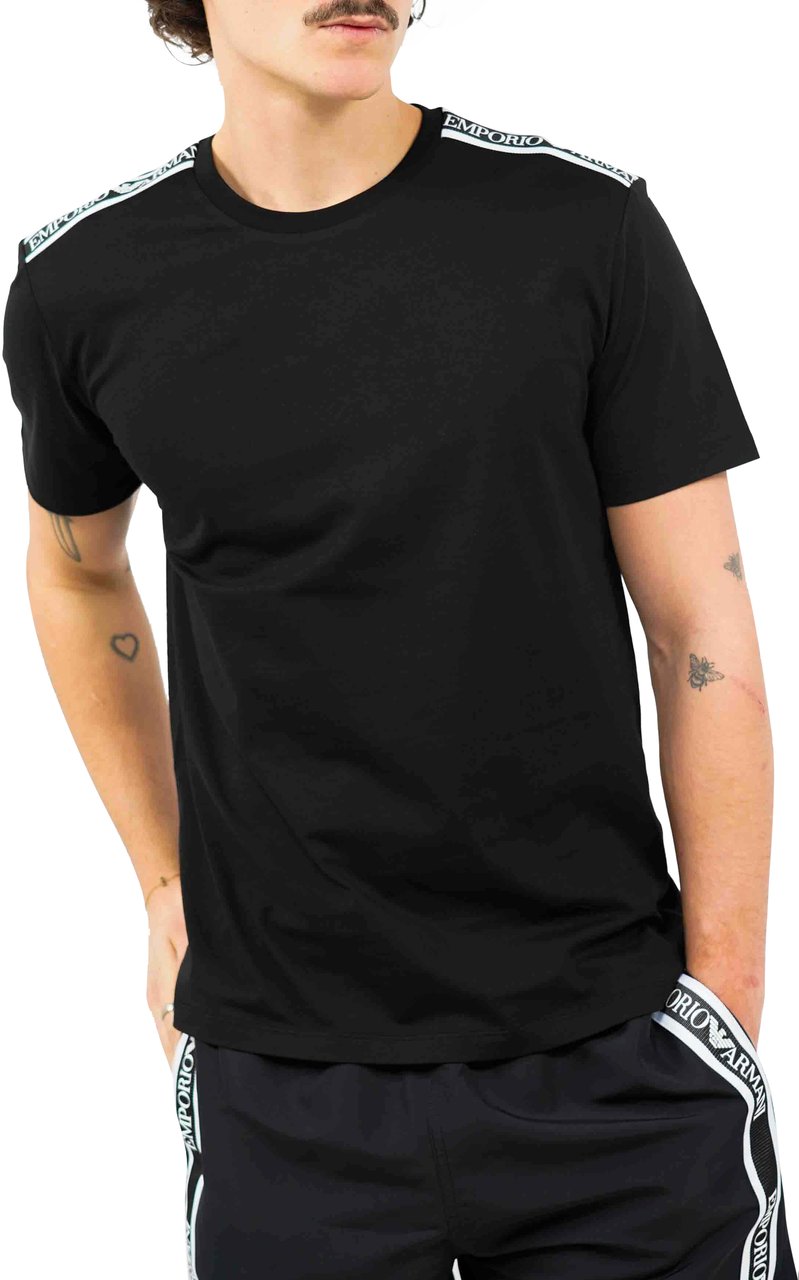 Emporio Armani Man Jersey T-Shirt Beachwear Zwart