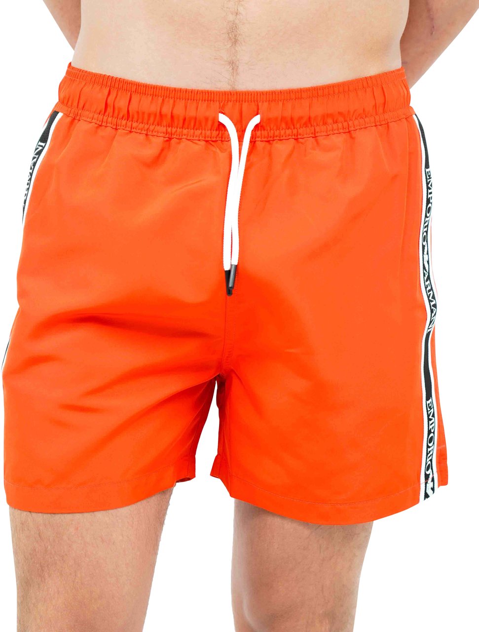 Emporio Armani Man Woven Boxer Beachwear Rood