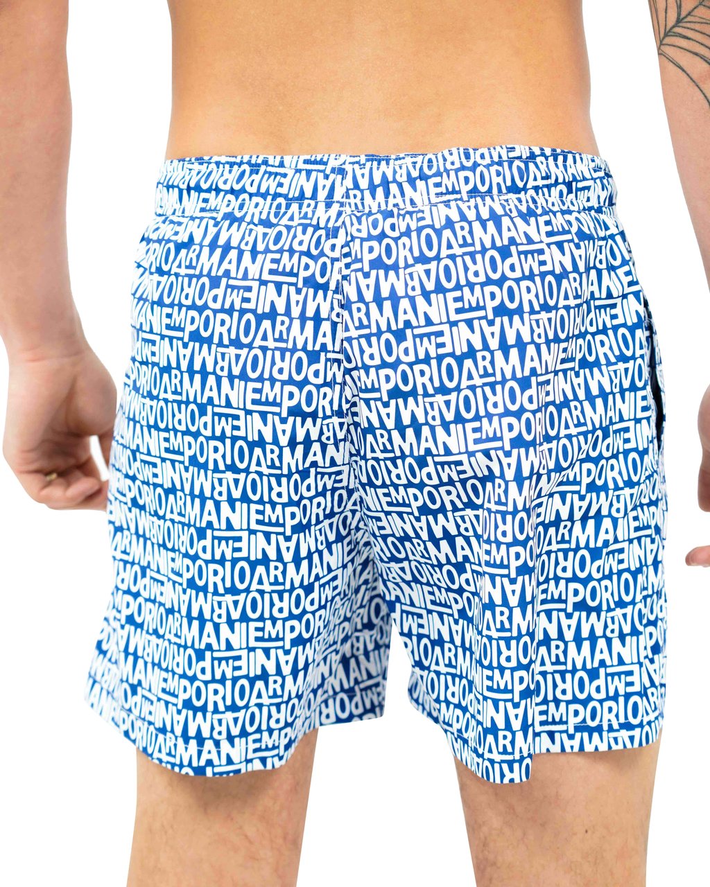 Emporio Armani Man Woven Boxer Beachwear Wit