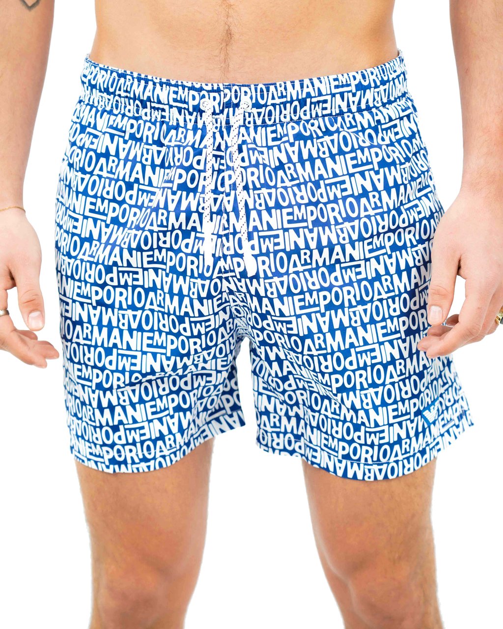Emporio Armani Man Woven Boxer Beachwear Wit