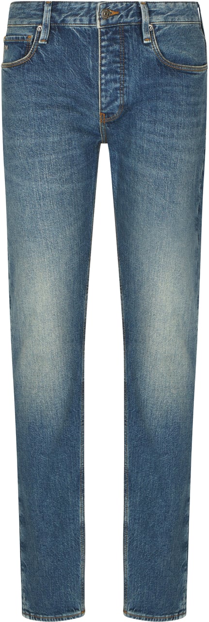 Emporio Armani Jeans Medium Blue Denim Blauw
