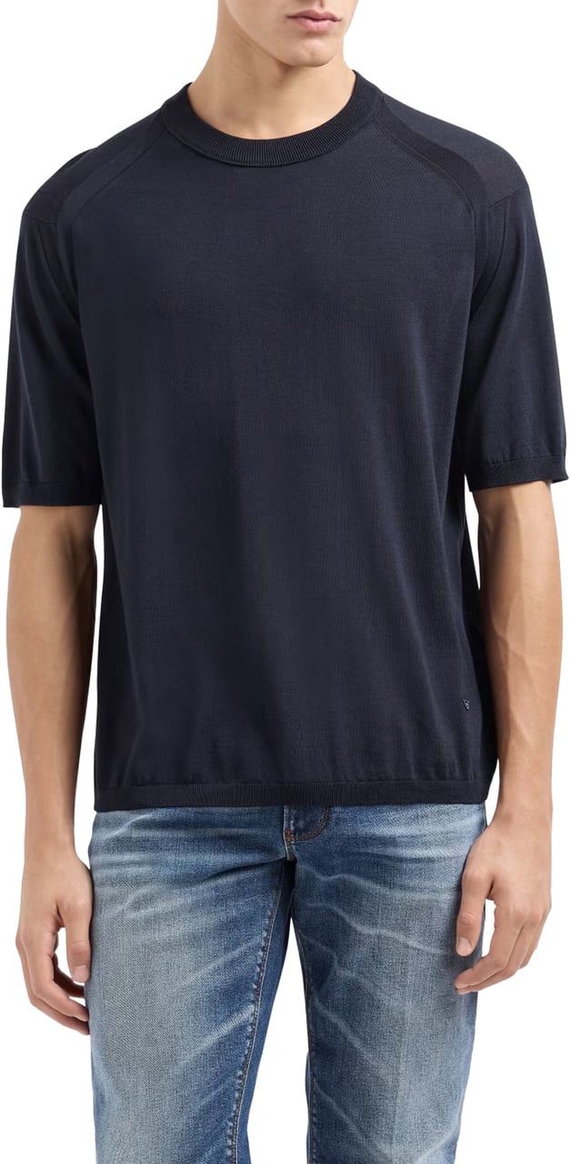 Emporio Armani Sweaters Blue Blauw