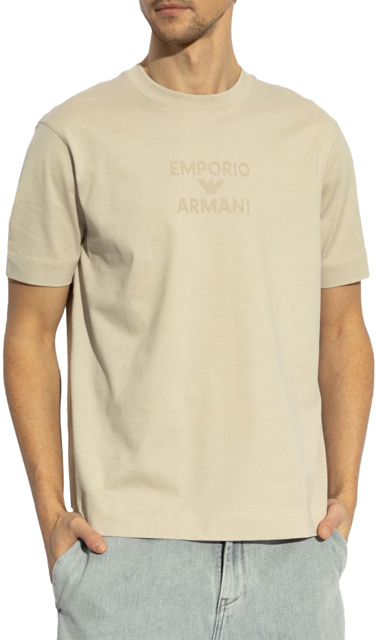Emporio Armani T-Shirts And Polos Beige Beige