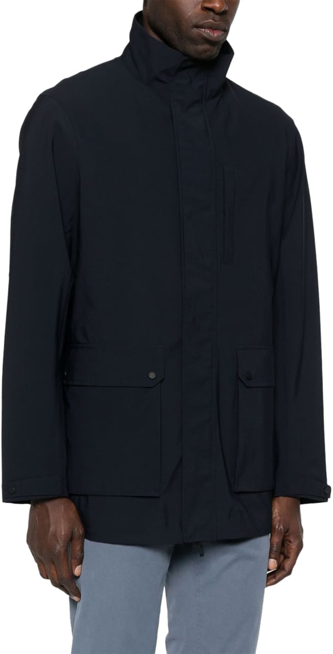 Emporio Armani Coats Blue Blauw