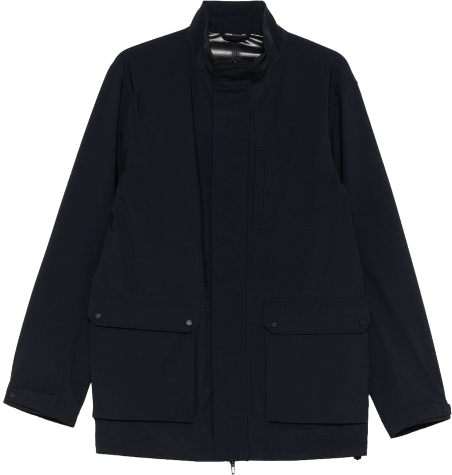 Emporio Armani Coats Blue Blauw