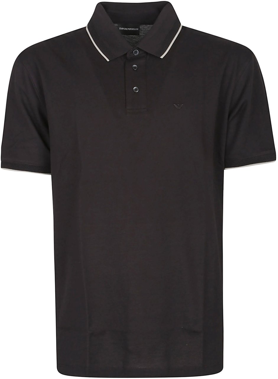 Emporio Armani Short Sleeve Polo Shirt Black Zwart