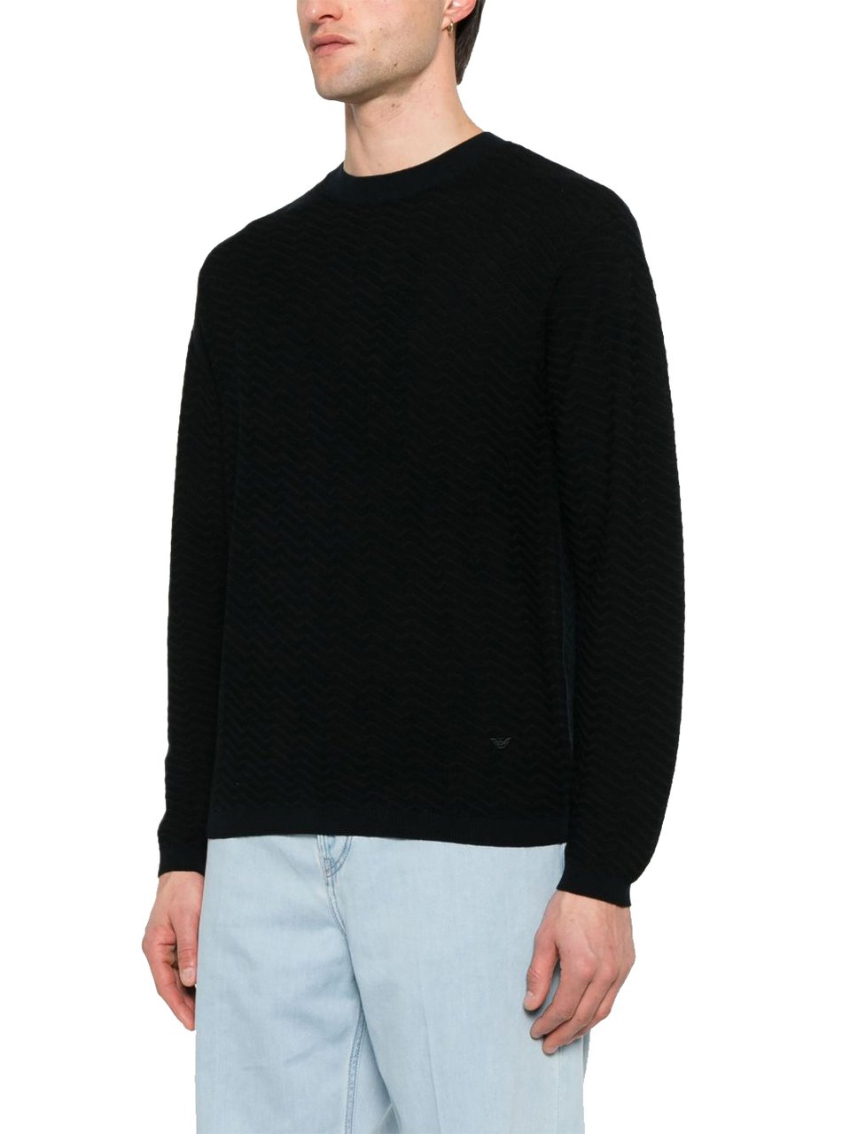 Emporio Armani Sweaters Blue Blauw