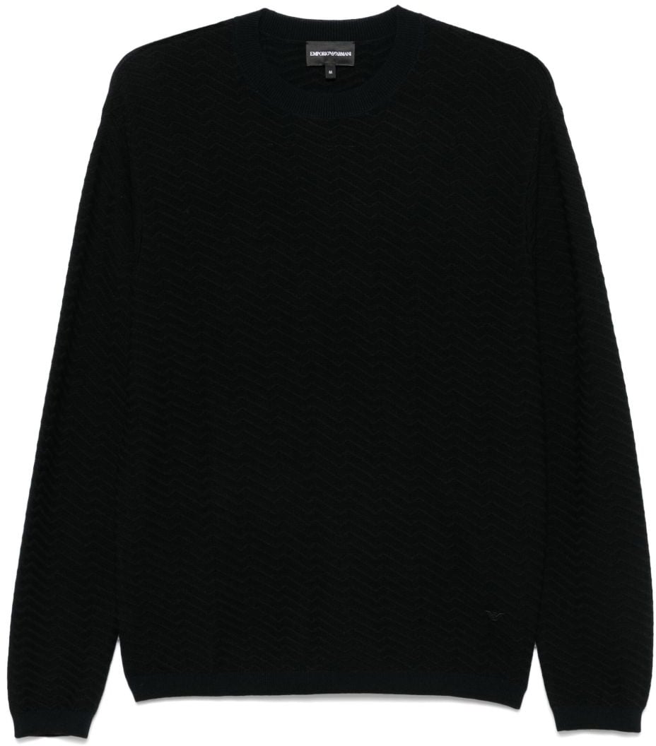 Emporio Armani Sweaters Blue Blauw