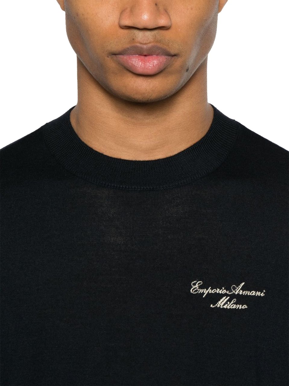 Emporio Armani Sweaters Blue Blauw