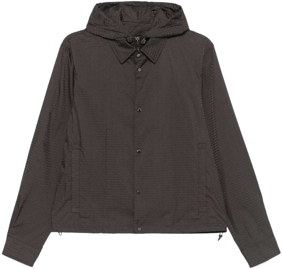 Emporio Armani Coats Marrone Scuro Bruin
