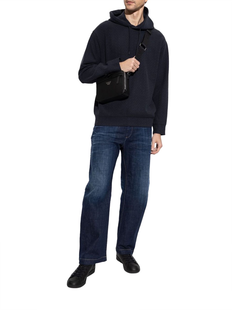 Emporio Armani Sweaters Blue Blauw