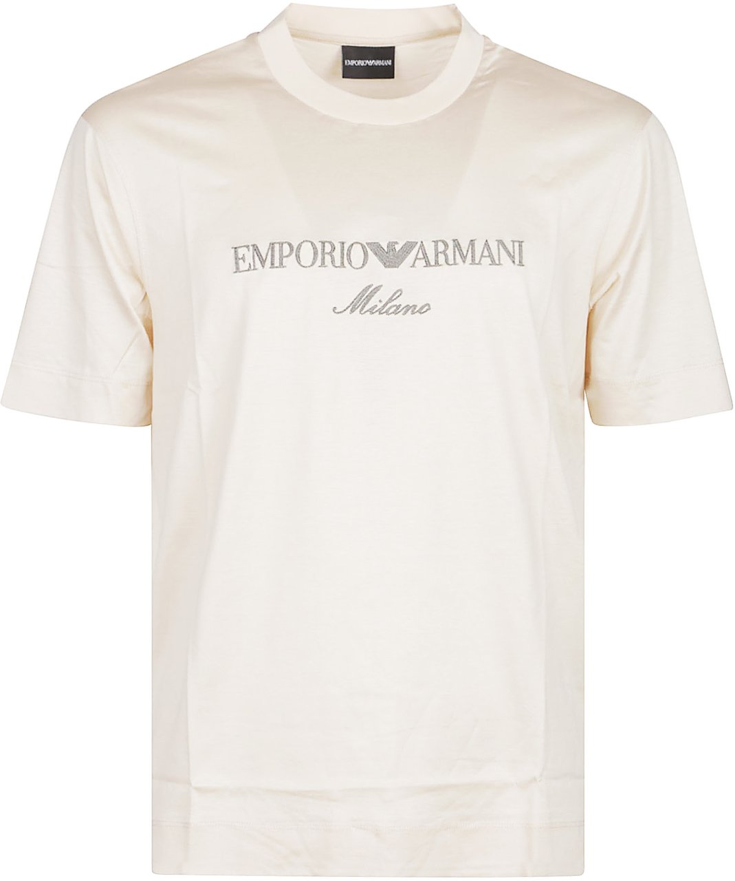 Emporio Armani Embroidered Logo T-shirt White Wit