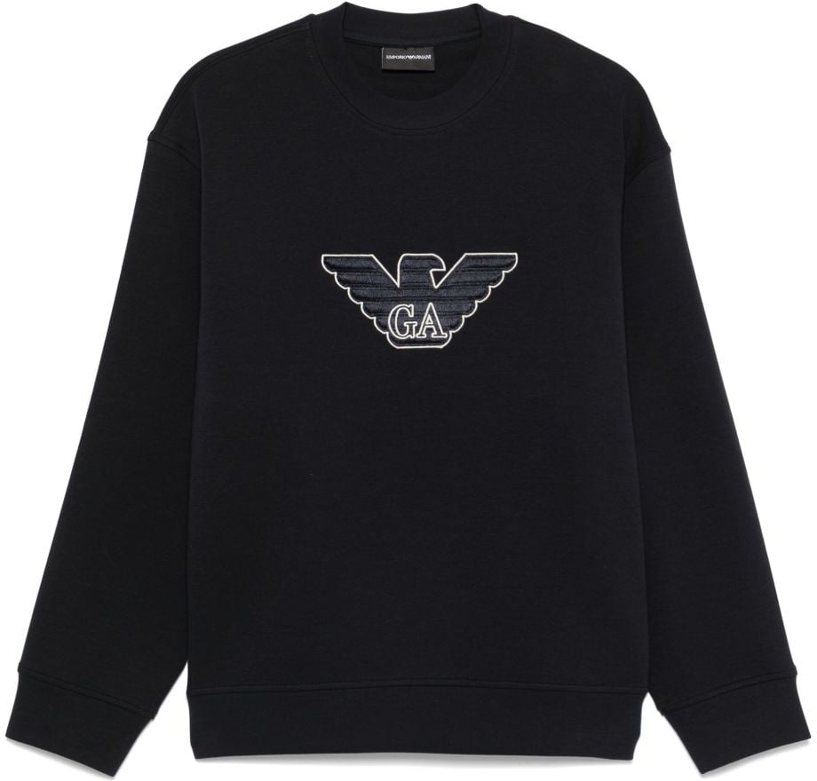 Emporio Armani Sweaters Blue Blauw