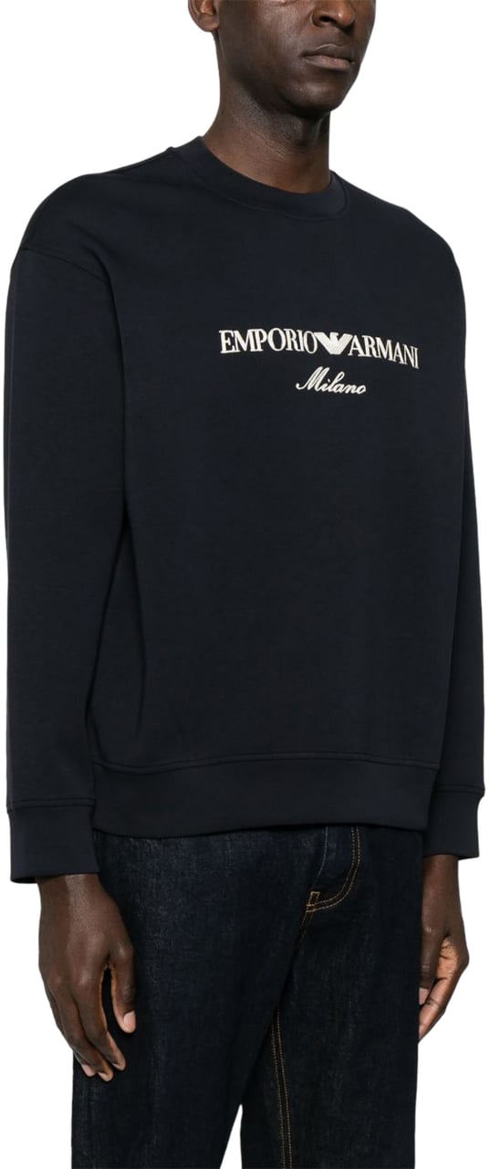 Emporio Armani Sweaters Blue Blauw