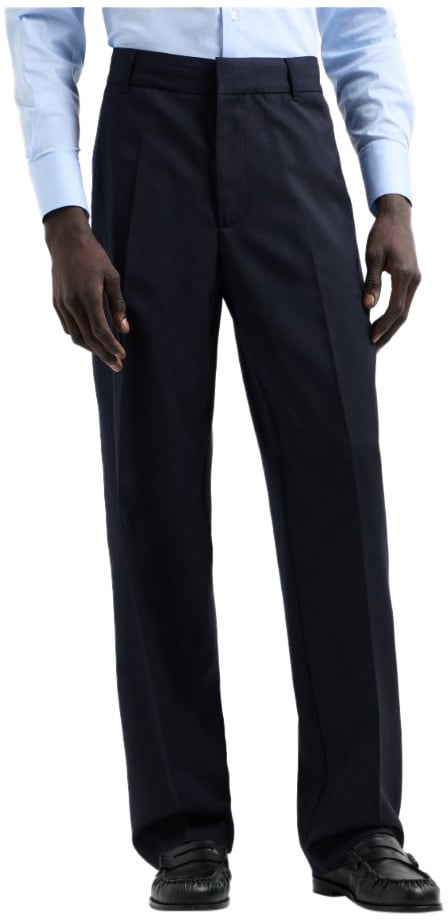 Emporio Armani Trousers Blue Blauw